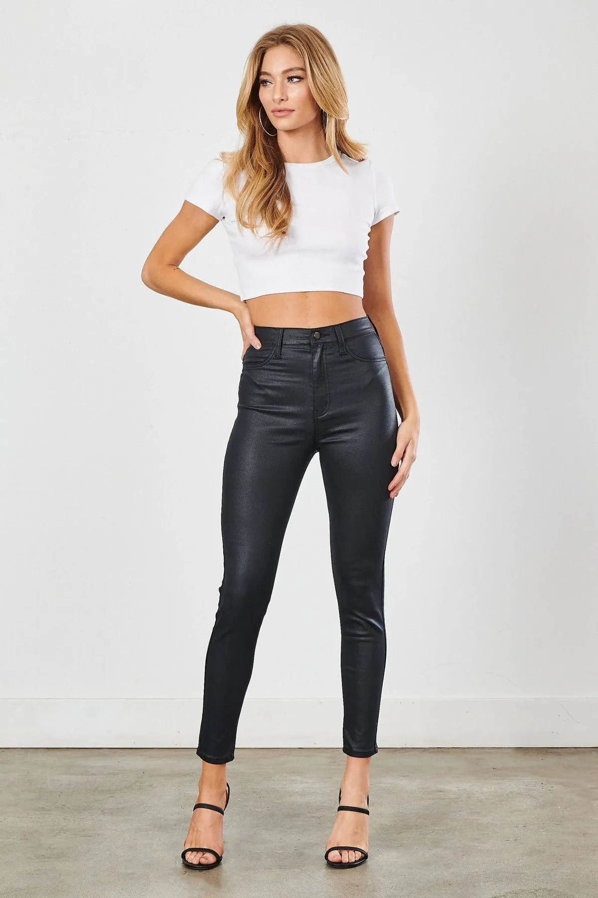 Wardrobe Essential Coated Skinny Jeans sold by Vibrant product image thumbnail 4