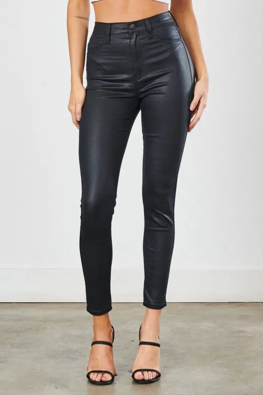 Wardrobe Essential Coated Skinny Jeans sold by Vibrant