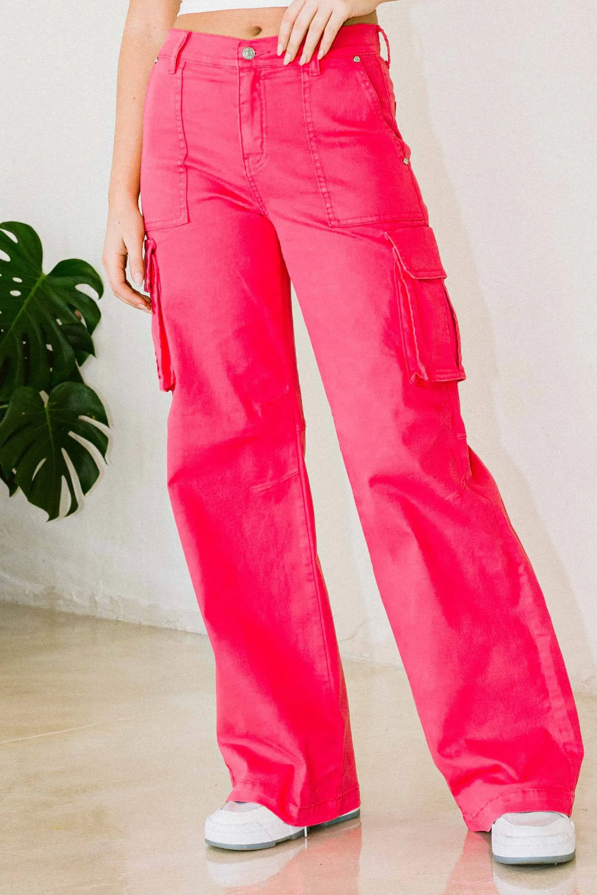 Color Pops Cargo Pants sold by Vibrant