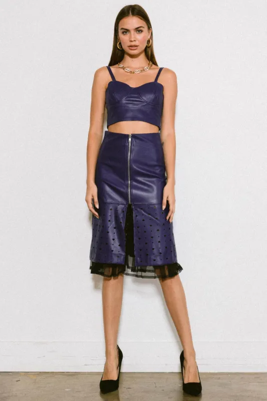 VB Vegan Leather Midi Skirt sold by Vibrant