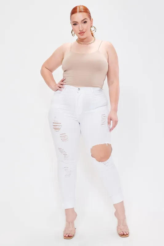 PLUS Freebird Destroyed Skinny Jeans sold by Vibrant