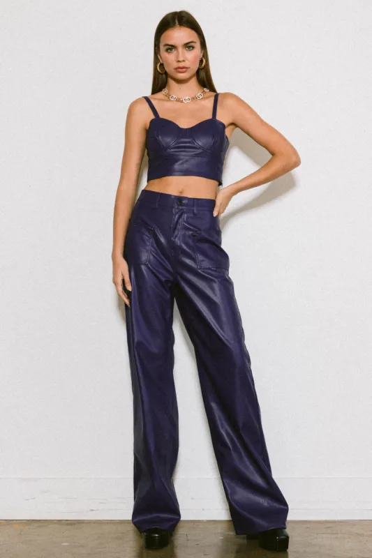 VB Vegan Leather Wide Pants sold by Vibrant