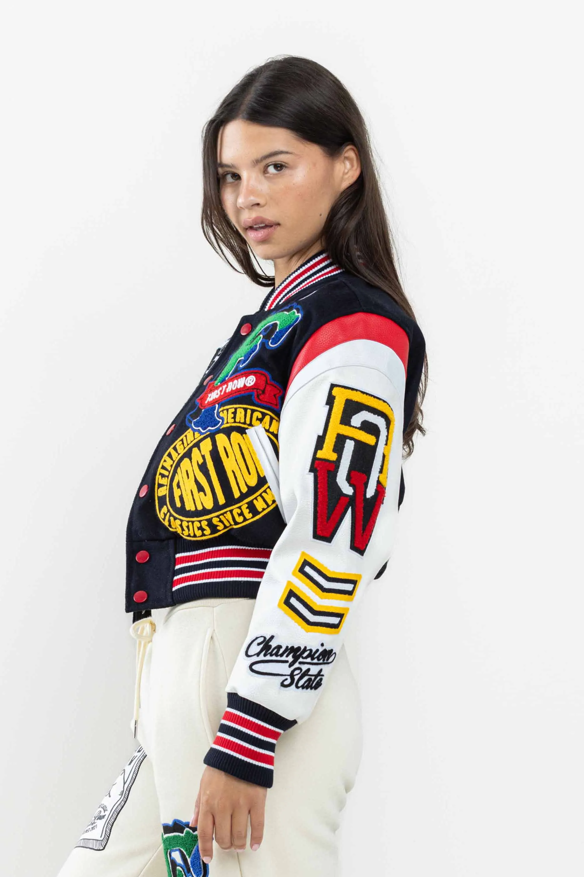 CHAMPIONSHIP WINNER CROPPED VARSITY JACKET sold by Vibrant product image thumbnail 4