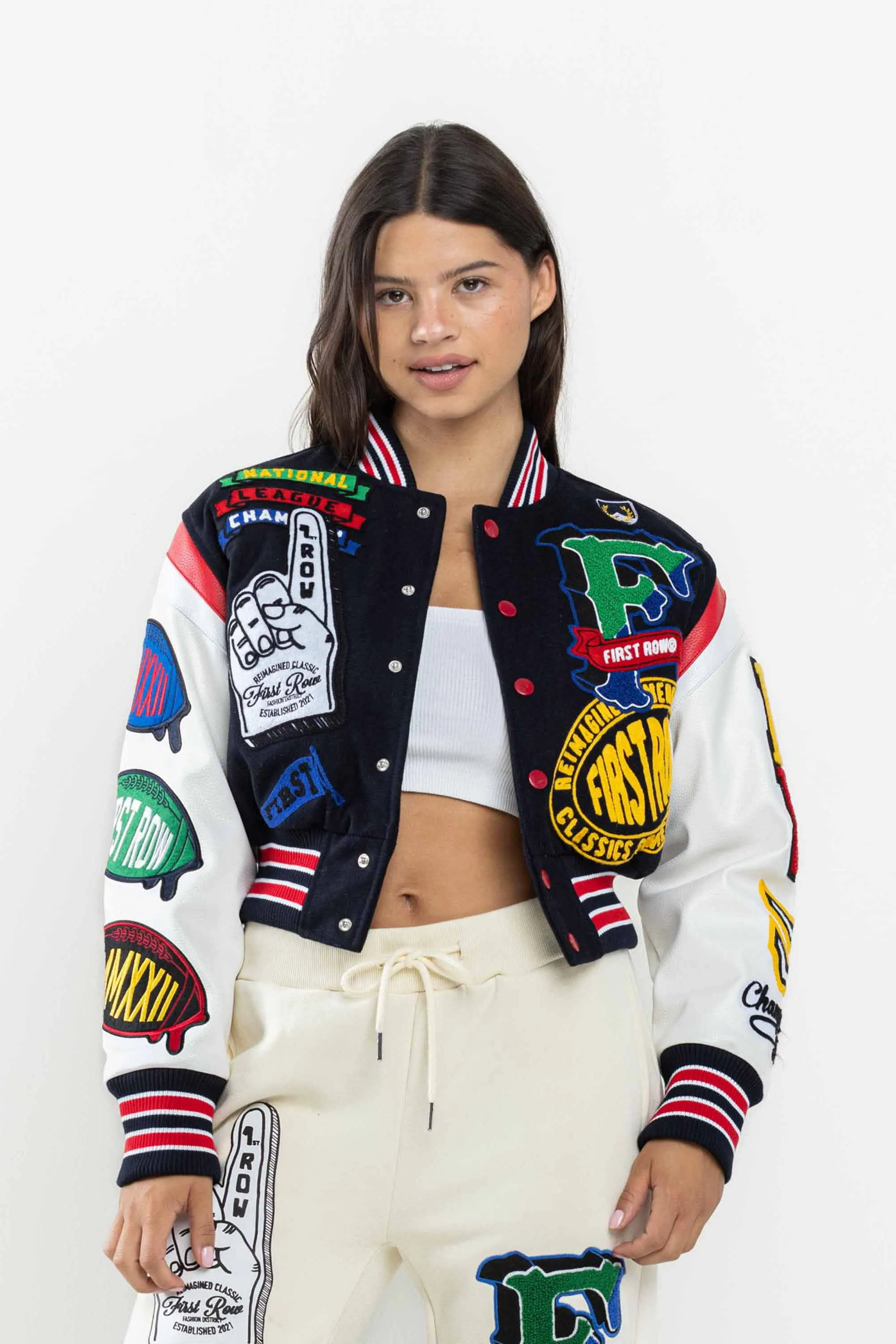 CHAMPIONSHIP WINNER CROPPED VARSITY JACKET sold by Vibrant product image thumbnail 2