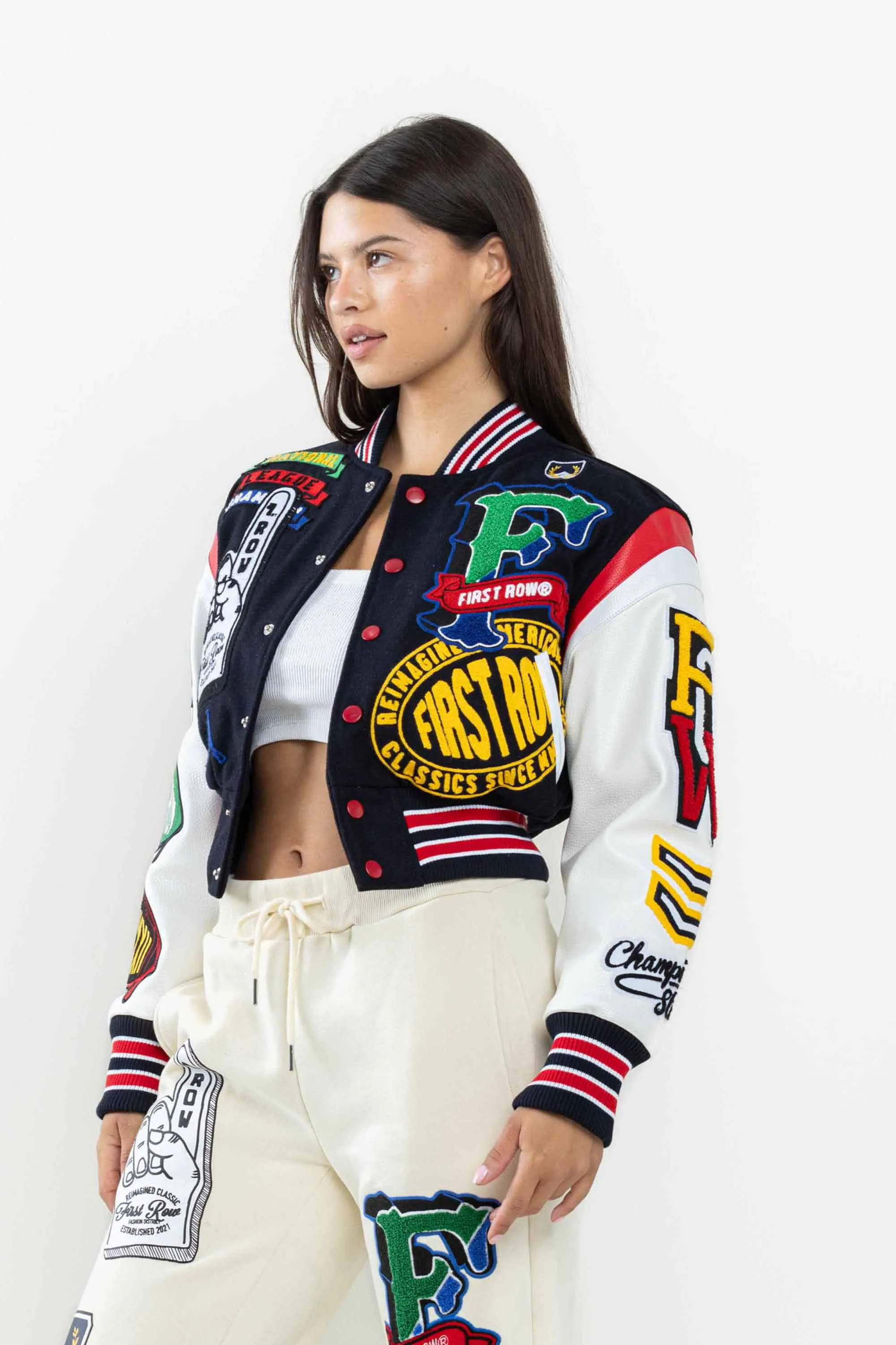 CHAMPIONSHIP WINNER CROPPED VARSITY JACKET sold by Vibrant product image thumbnail 3
