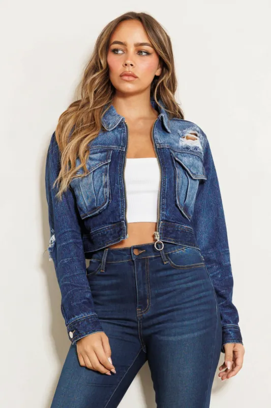 Miley Denim Jacket sold by Vibrant