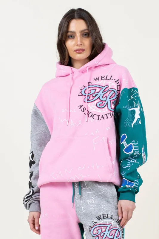 Color Block Wellbeing Assoc Hoodie sold by Vibrant