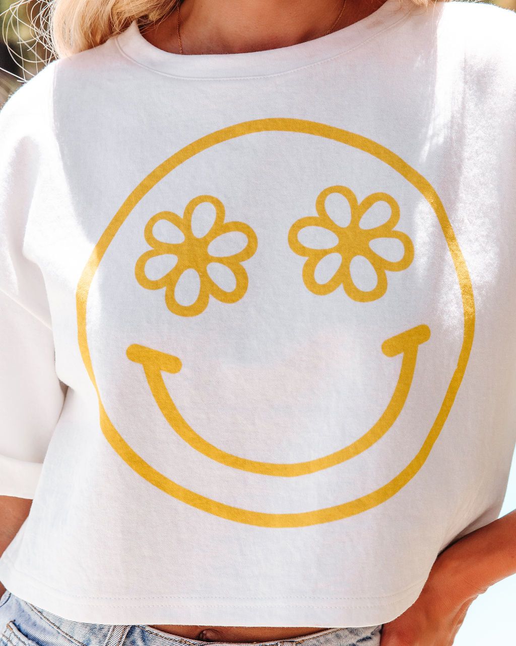 Blooming Smile Cotton Crop Top - FINAL SALE sold by Vici product image thumbnail 4
