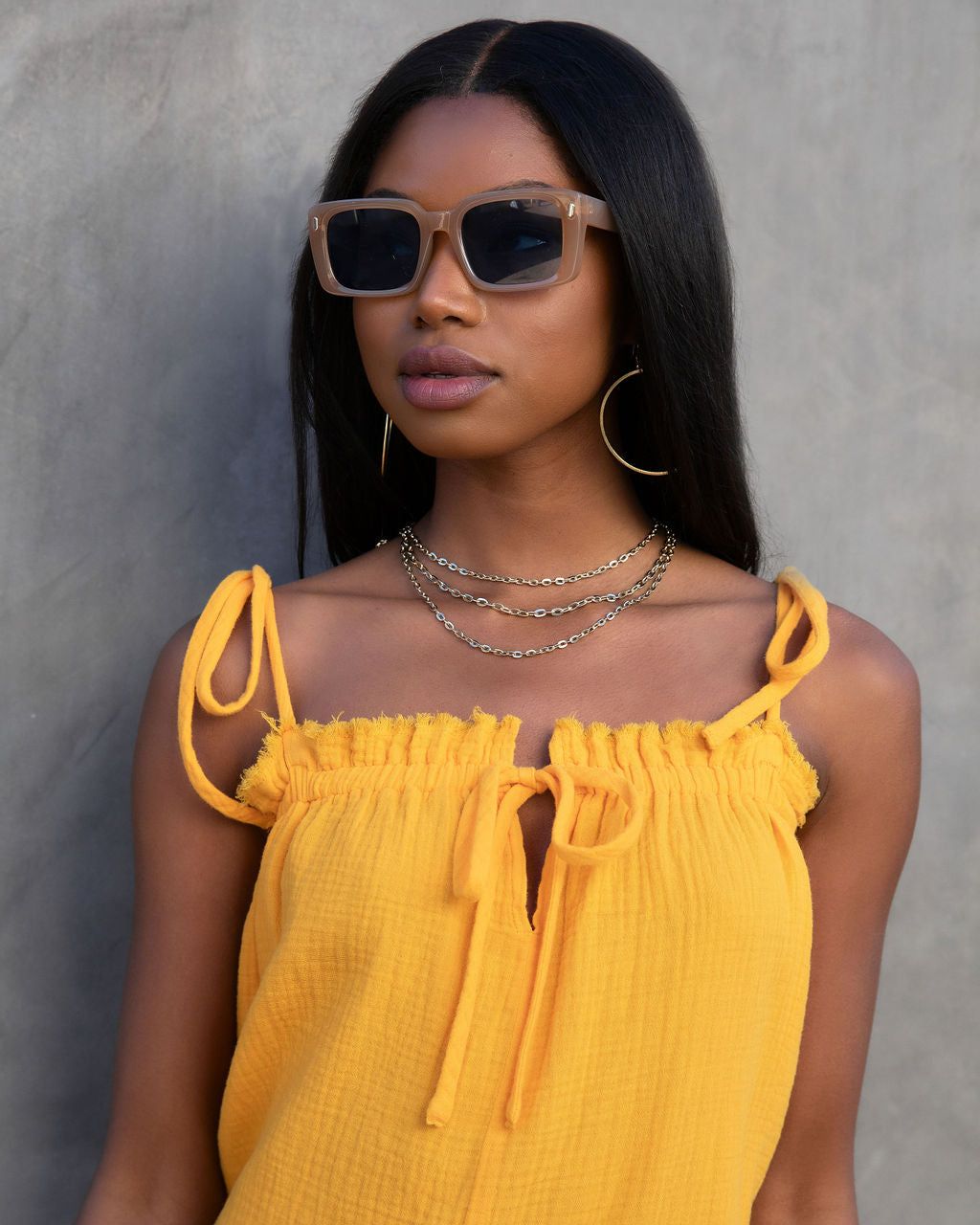 Capitola Dates Cotton Pocketed Romper - Marigold - FINAL SALE sold by Vici product image thumbnail 2