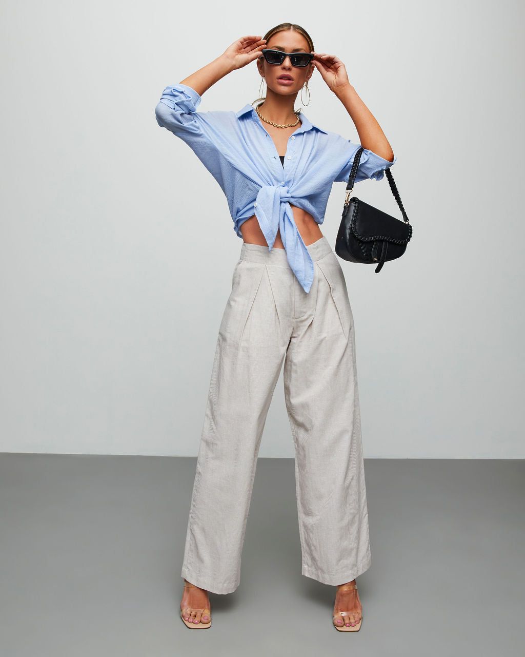 Lenay Button Down Top - Periwinkle - FINAL SALE sold by Vici product image thumbnail 6