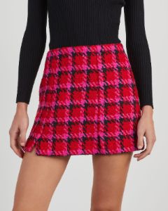 Blitzen Plaid Mini Skirt sold by Vici