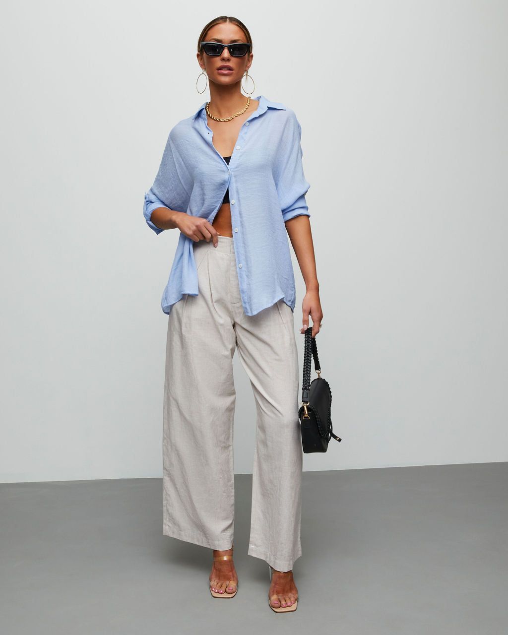 Lenay Button Down Top - Periwinkle - FINAL SALE sold by Vici product image thumbnail 7