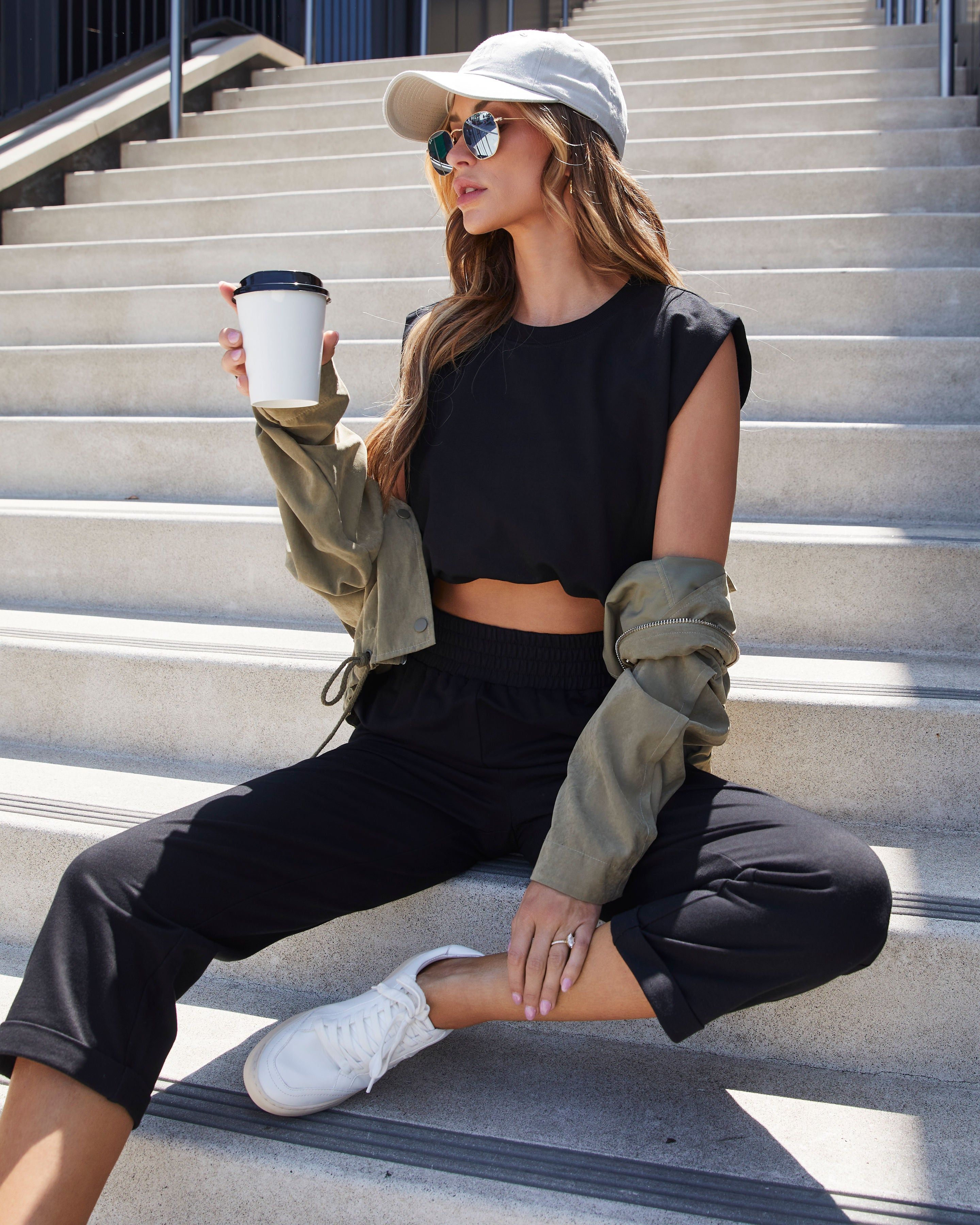 Elevated Chill Cotton Muscle Tee - Black sold by Vici product image thumbnail 2