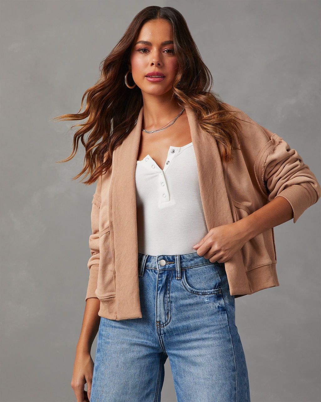 Keepin' Me Cozy Relaxed Cardigan - Camel sold by Vici product image thumbnail 5
