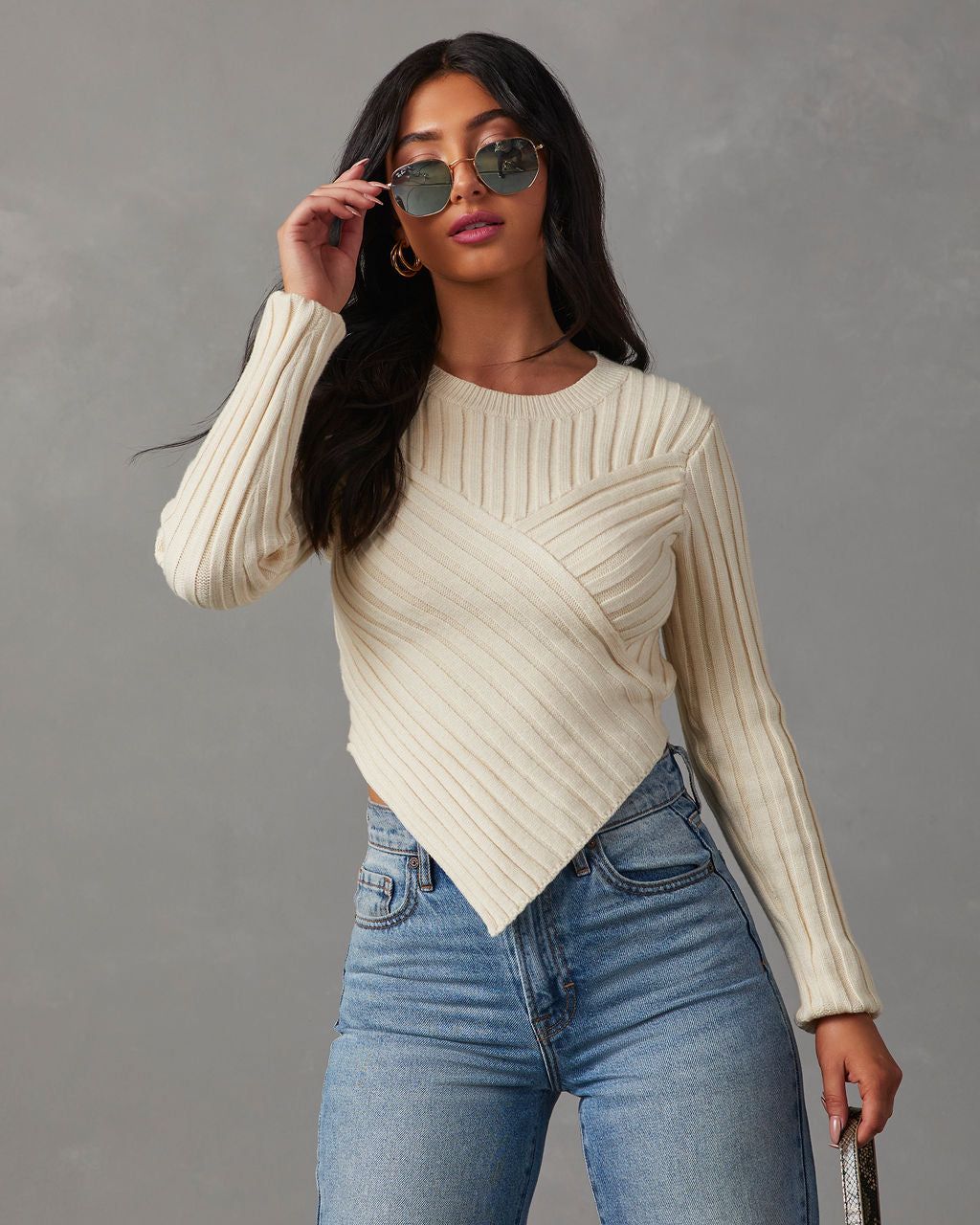 Marcia Cropped Sweater - Cream sold by Vici product image thumbnail 5