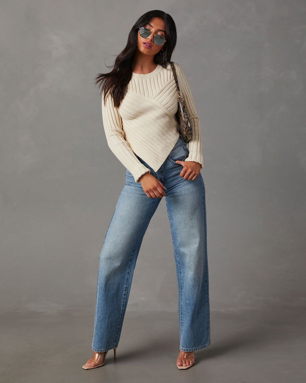 Marcia Cropped Sweater - Cream sold by Vici product image thumbnail 6