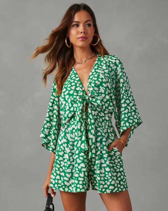 Kella Pocketed Tie Romper - SALE sold by Vici