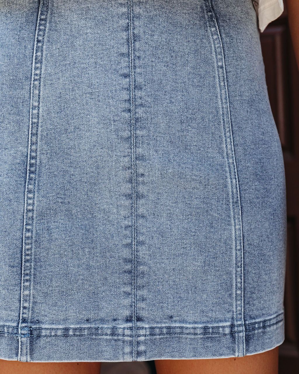 Kirby Cotton Mini Skirt - Denim - FINAL SALE sold by Vici product image thumbnail 4
