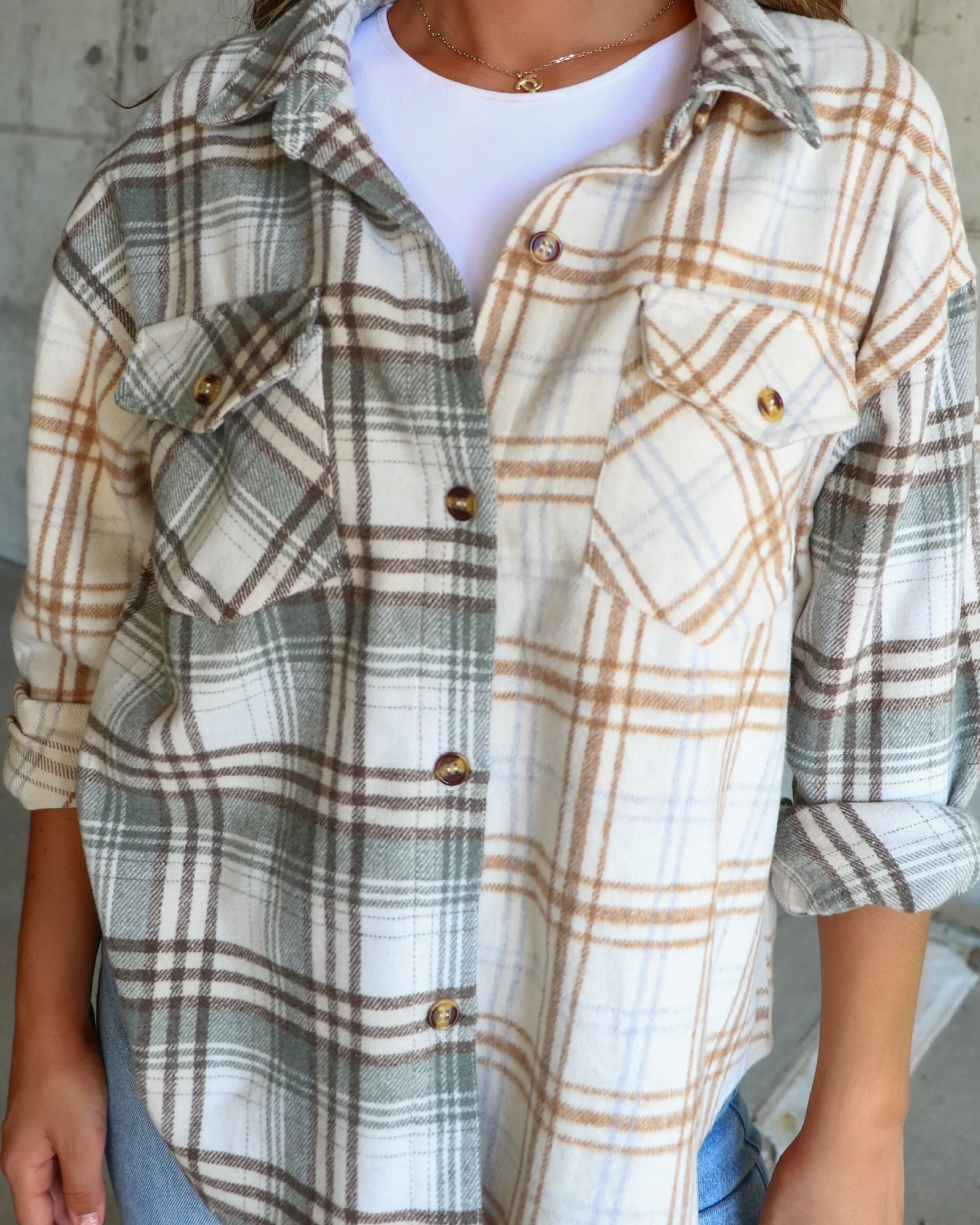 Spice Harvest Plaid Shacket sold by Vici product image thumbnail 5