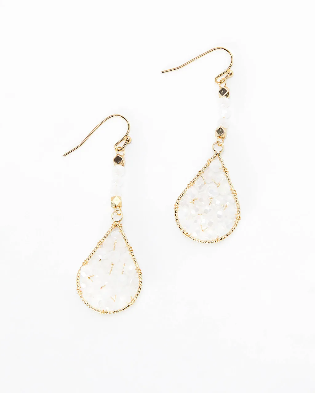 Nylah Dainty Beaded Drop Earrings sold by Vici product image thumbnail 2