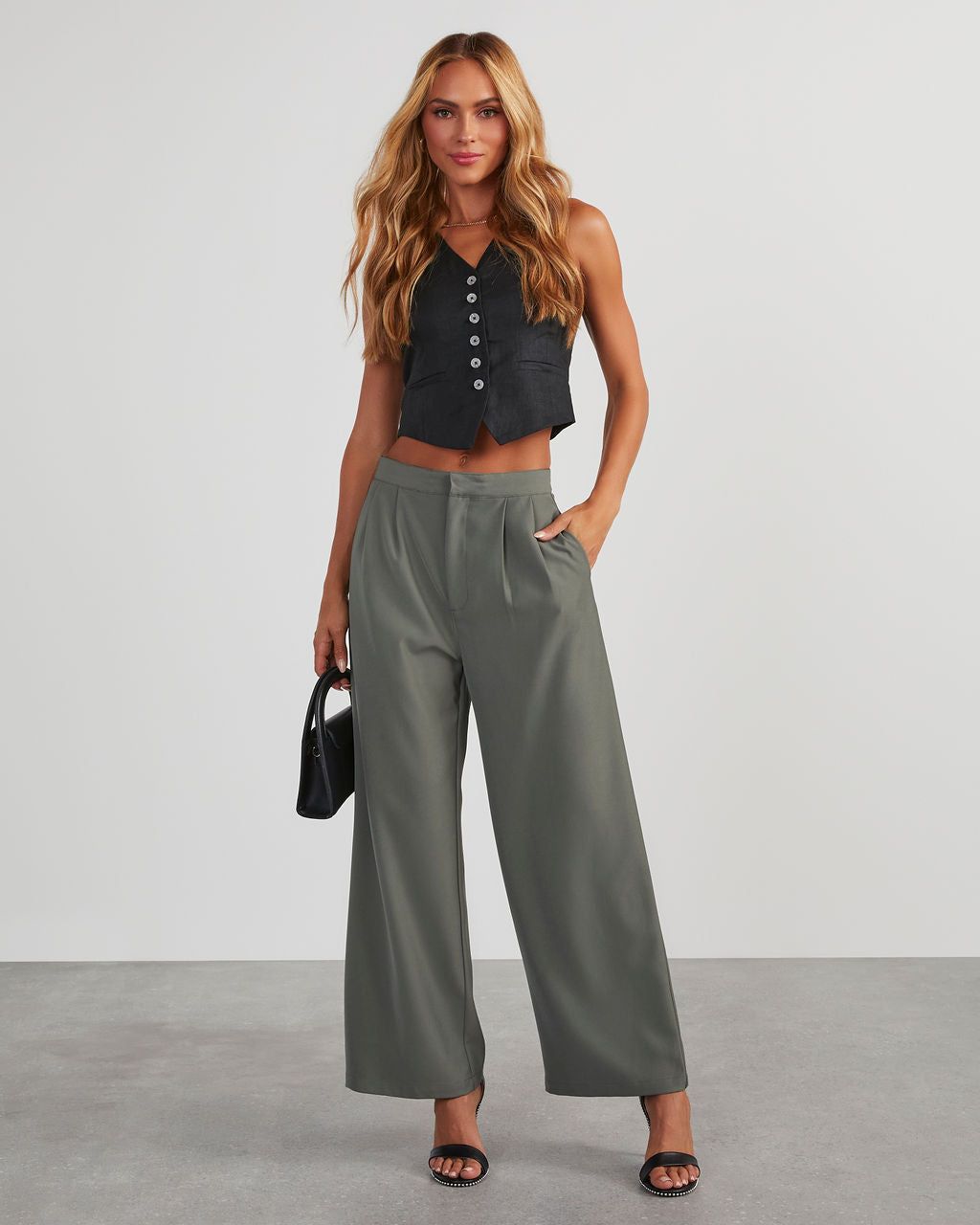 Brianne Trouser Pants - Olive sold by Vici product image thumbnail 5