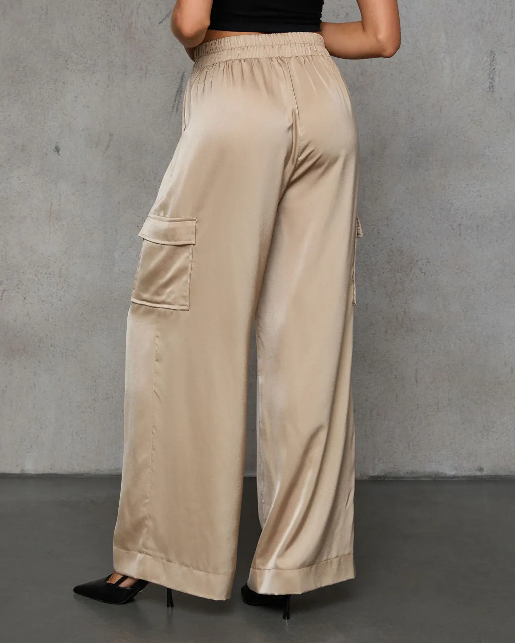 Easy Stride Satin Flare Leg Trouser sold by Vici product image thumbnail 4