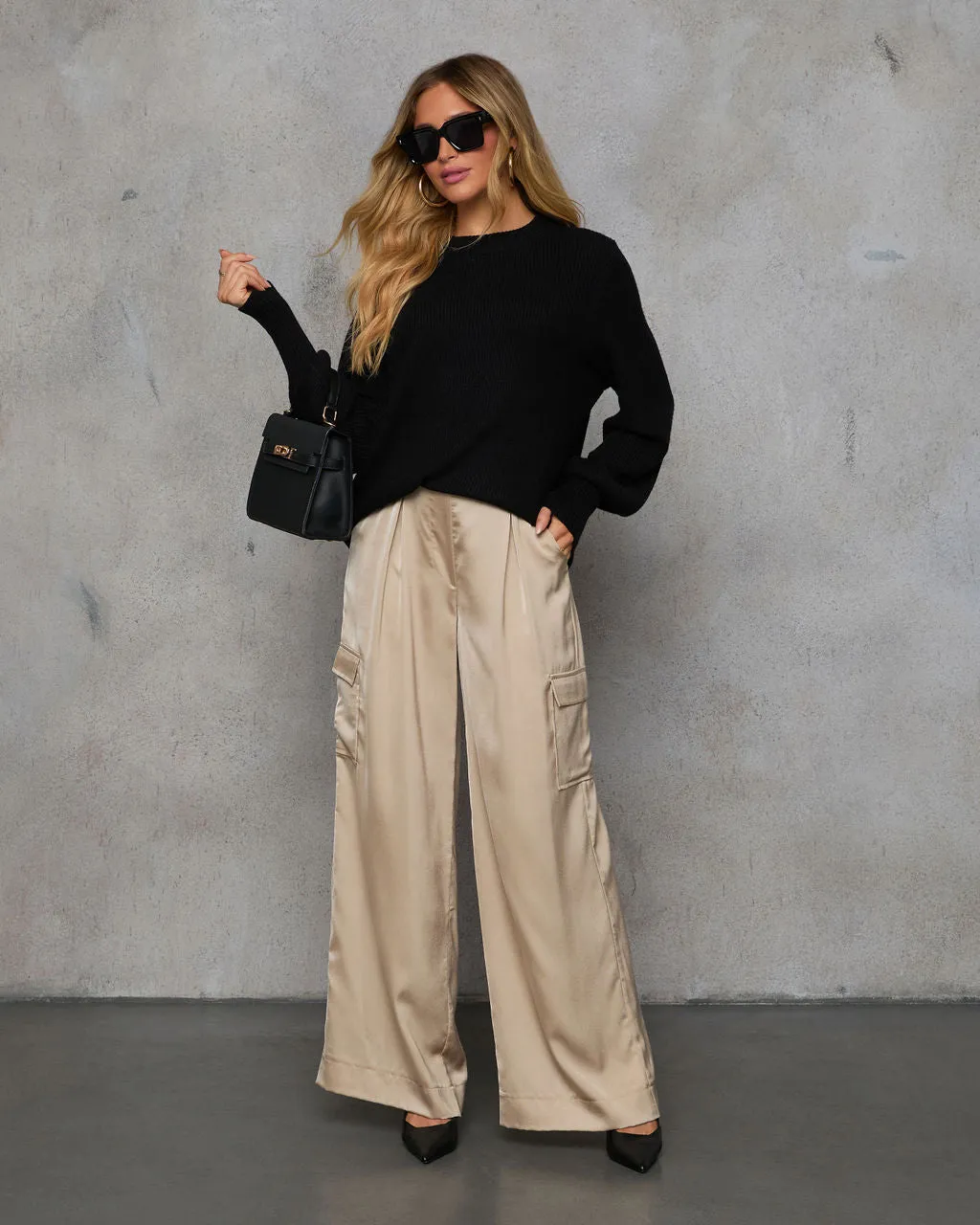 Easy Stride Satin Flare Leg Trouser sold by Vici product image thumbnail 2