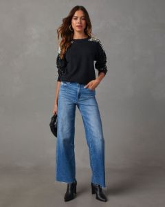 Ariel Pearl Embellished Sweater sold by Vici