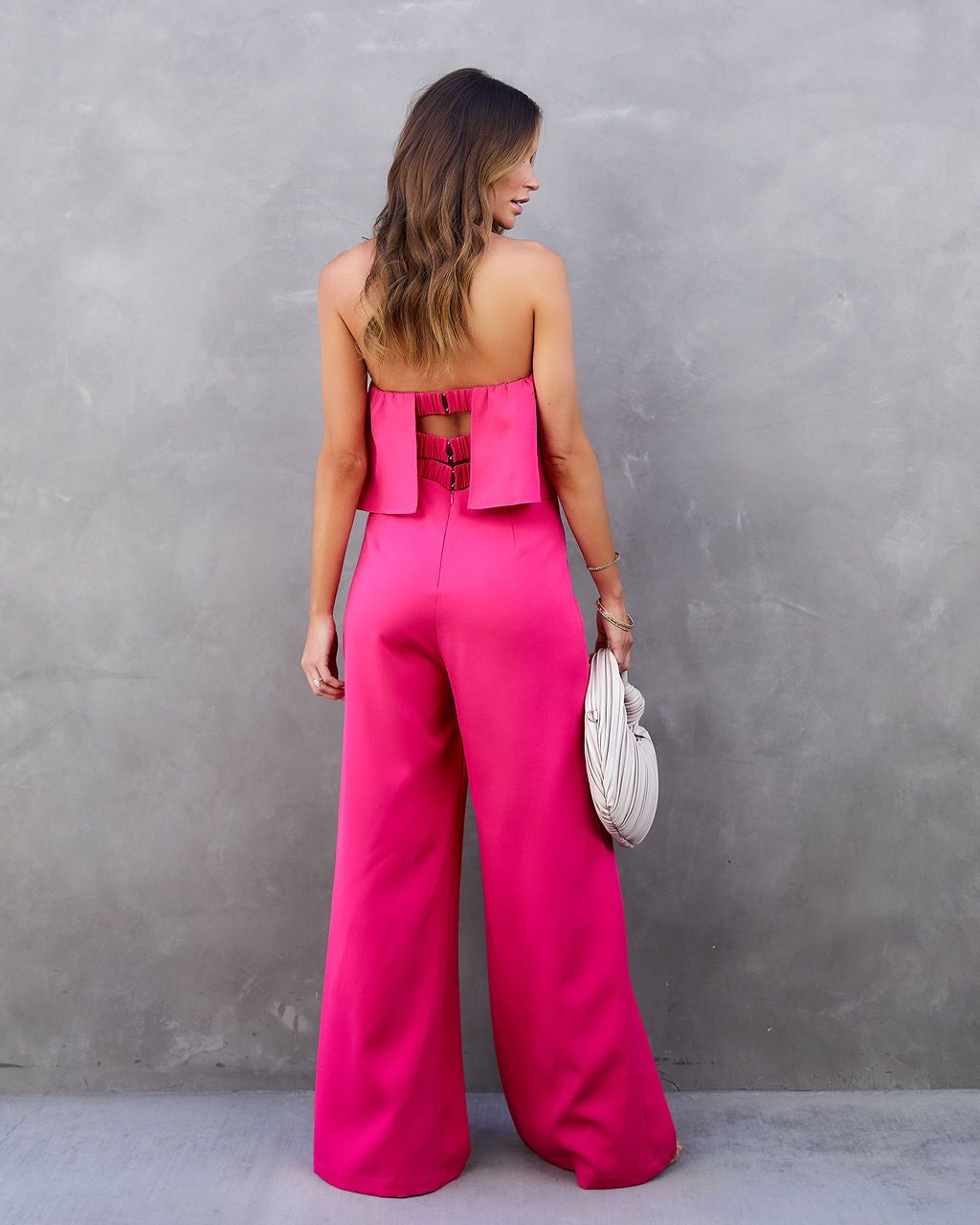 Break Away Strapless Wide Leg Jumpsuit sold by Vici product image thumbnail 3