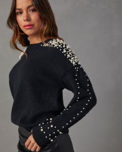 Ariel Pearl Embellished Sweater sold by Vici