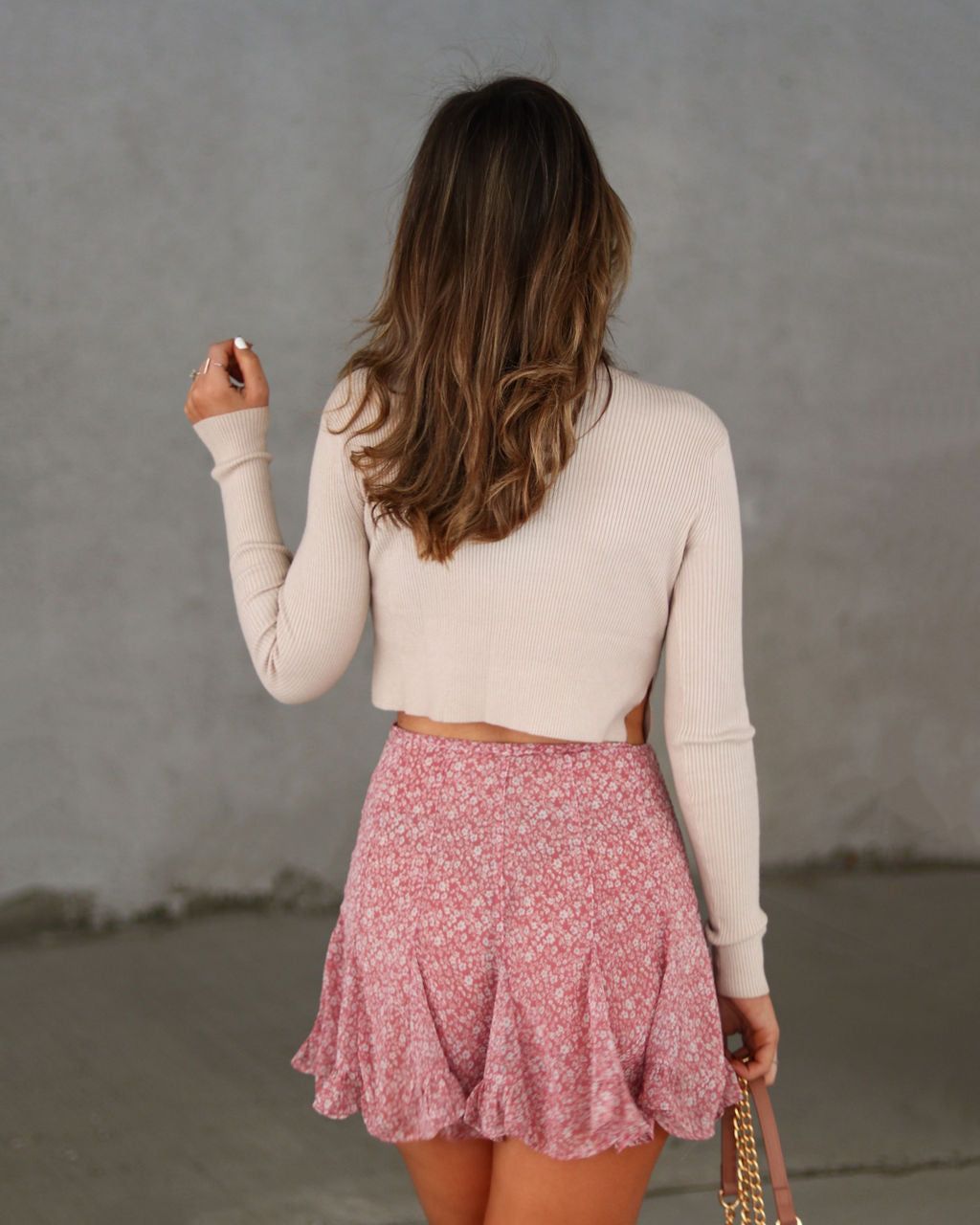 Ophelia Floral Ruffle Mini Skort sold by Vici product image thumbnail 4