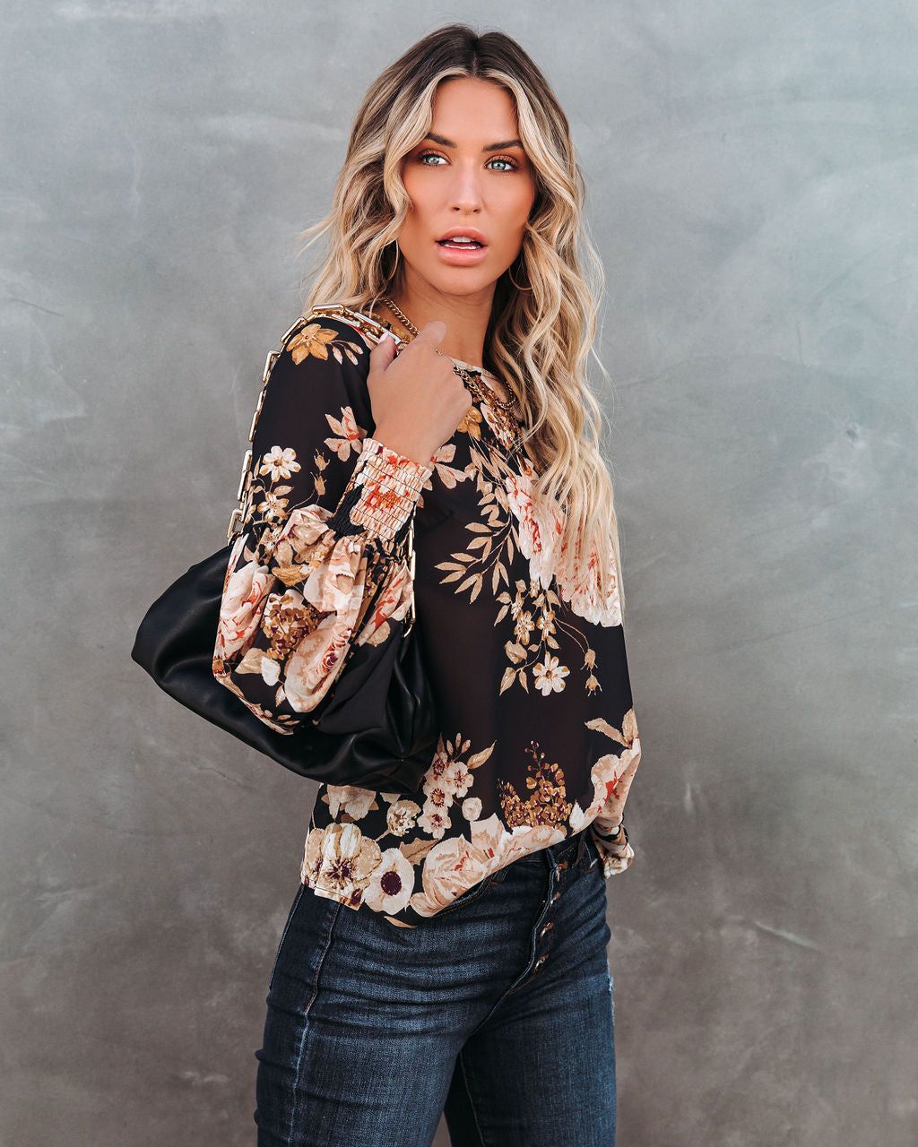 Romy Floral Smocked Blouse - FINAL SALE sold by Vici product image thumbnail 6