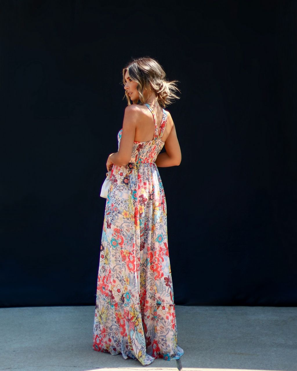 Marisa Floral Halter Maxi Dress sold by Vici product image thumbnail 2