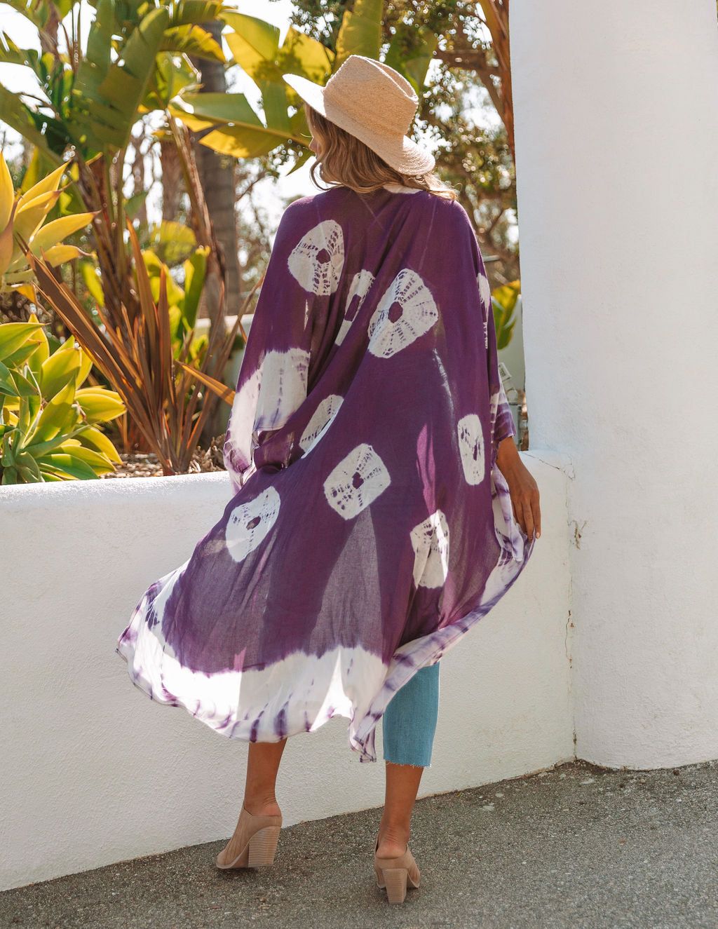 Delhi Tie Dye Kimono - Grape - LAST CHANCE sold by Vici product image thumbnail 2