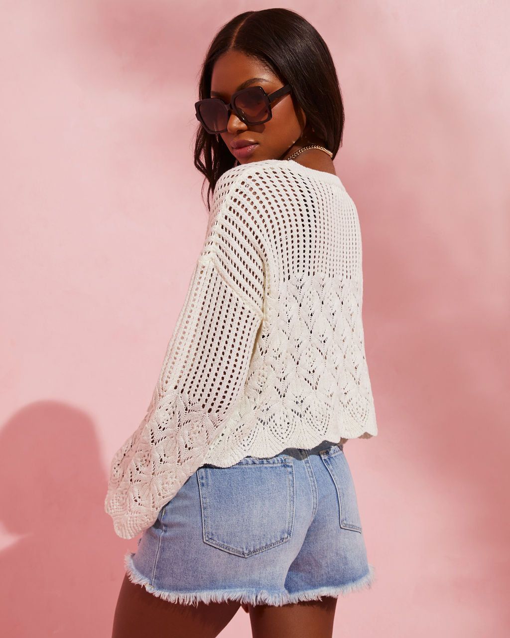 Saco Crochet Knit Sweater sold by Vici product image thumbnail 2