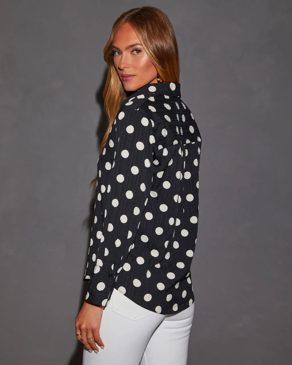 Manhattan Polka Dot Button Down Top sold by Vici product image thumbnail 4
