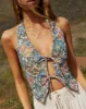 Lush Lotus Front Tie Crop Top sold by Vici