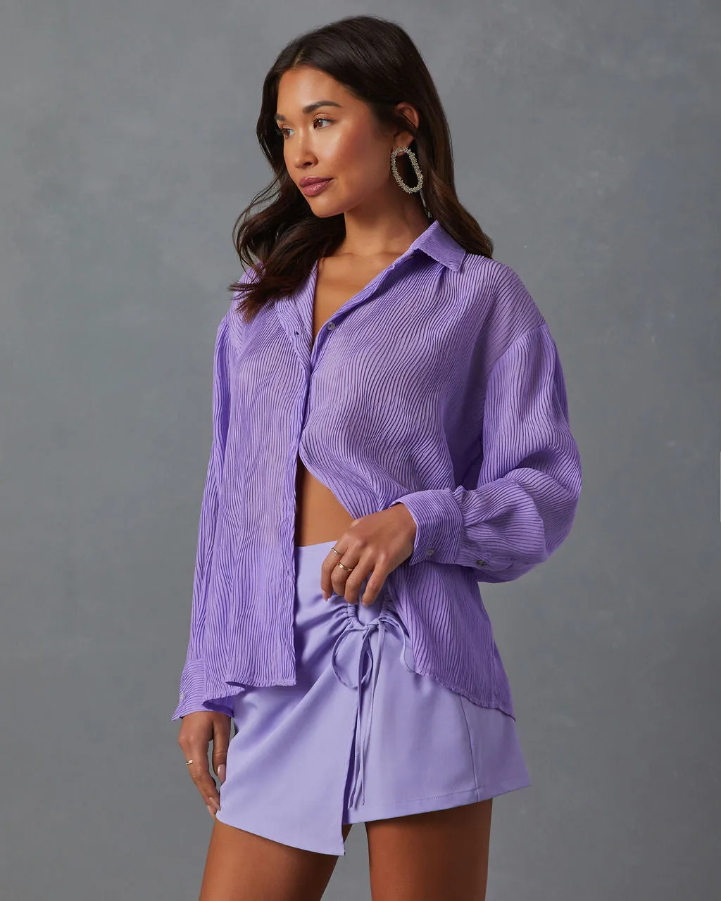 Sheridan Textured Collared Blouse sold by Vici product image thumbnail 5