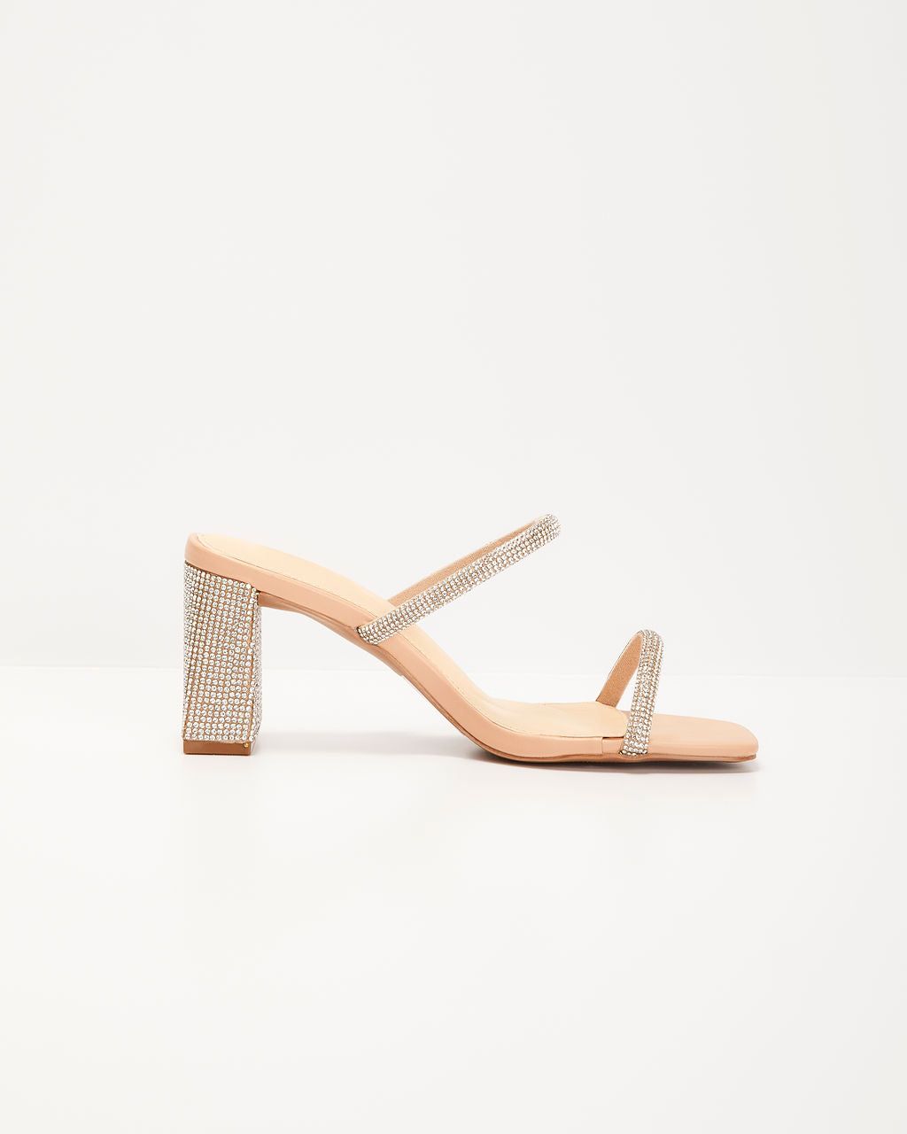 Save A Dance Crystal Heeled Sandals - Nude - SALE sold by Vici product image thumbnail 5