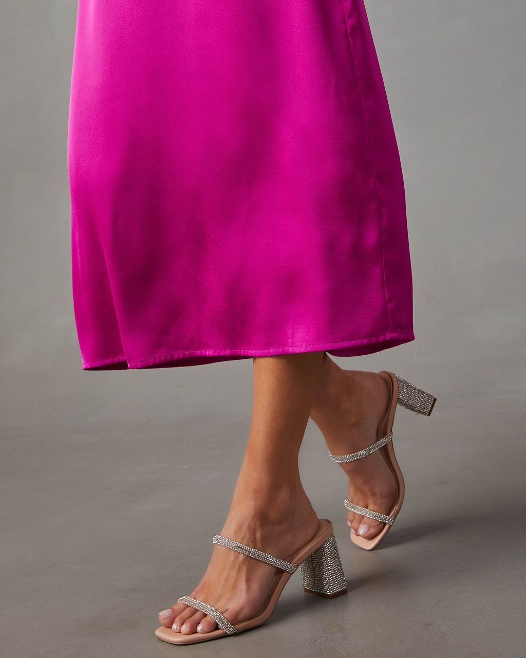 Save A Dance Crystal Heeled Sandals - Nude - SALE sold by Vici product image thumbnail 2