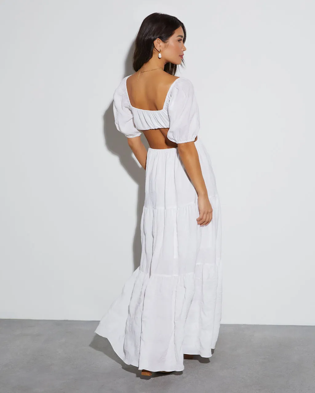 Cartagena Cutout Tiered Maxi Dress sold by Vici product image thumbnail 4
