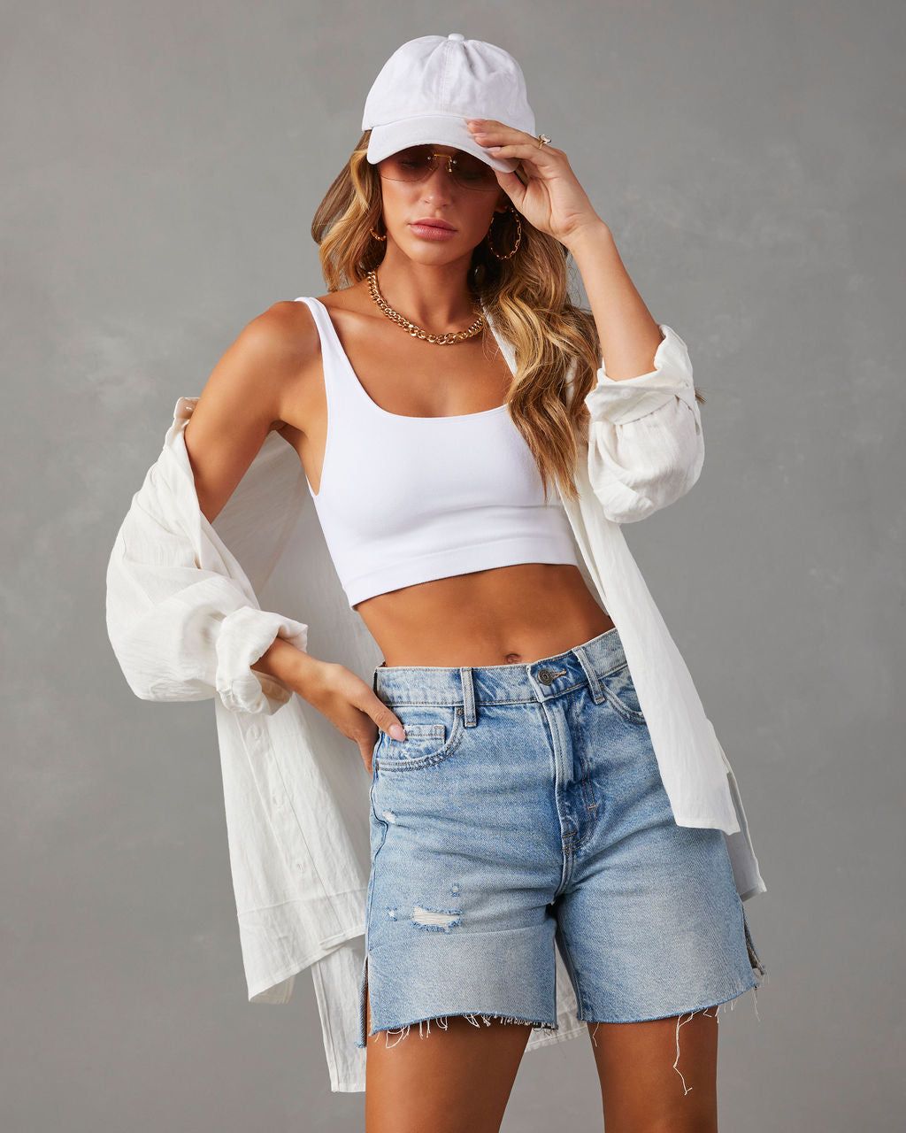 Cassie Tank Brami - White - SALE sold by Vici product image thumbnail 5