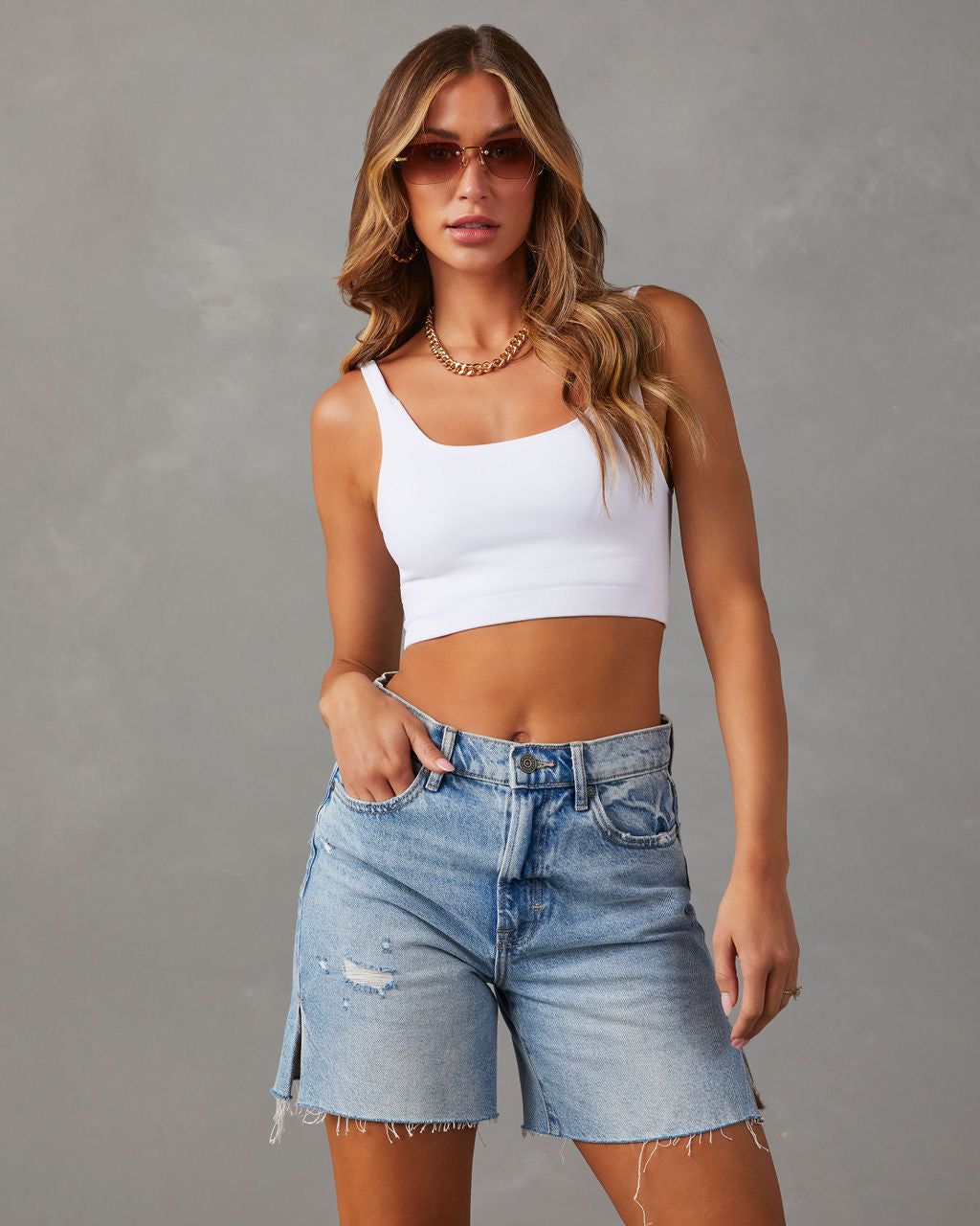 Cassie Tank Brami - White - SALE sold by Vici product image thumbnail 6