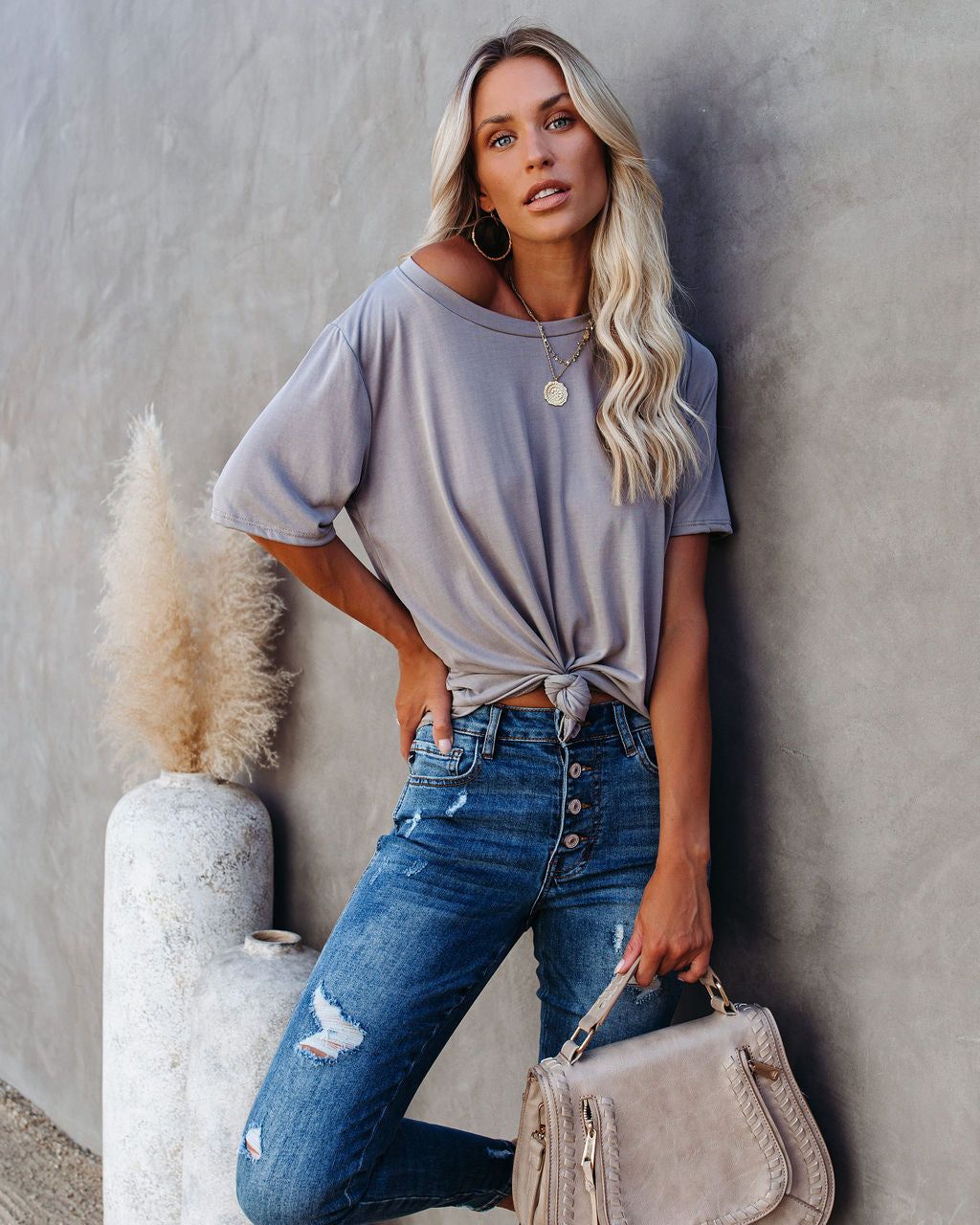 Accessorize Tee - Mocha - FINAL SALE sold by Vici product image thumbnail 3