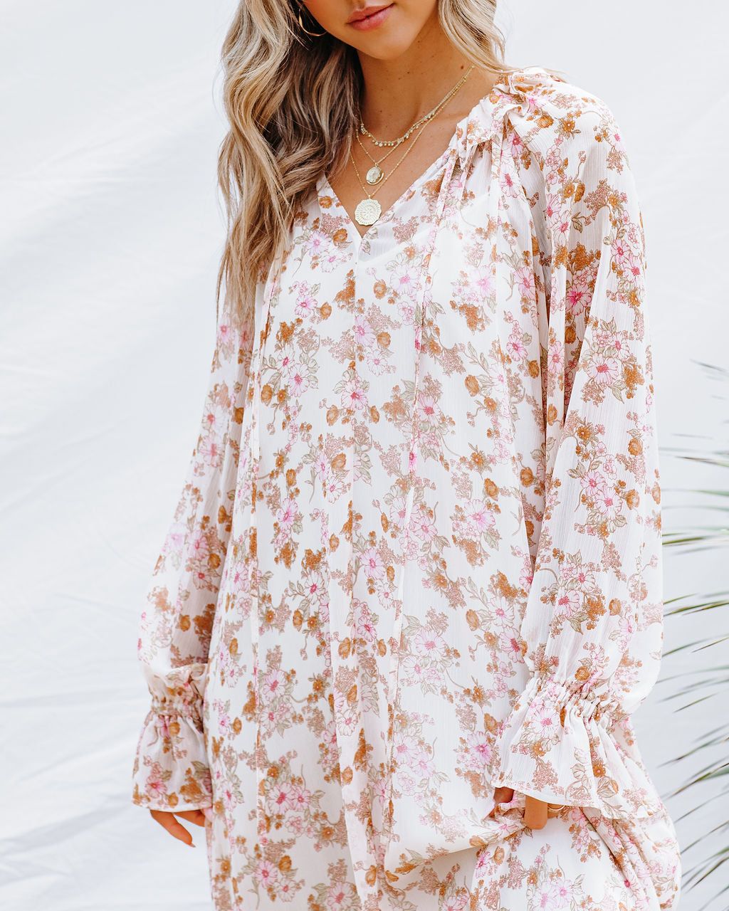 Prosperous Floral Chiffon Boho Maxi Dress - FINAL SALE sold by Vici product image thumbnail 8