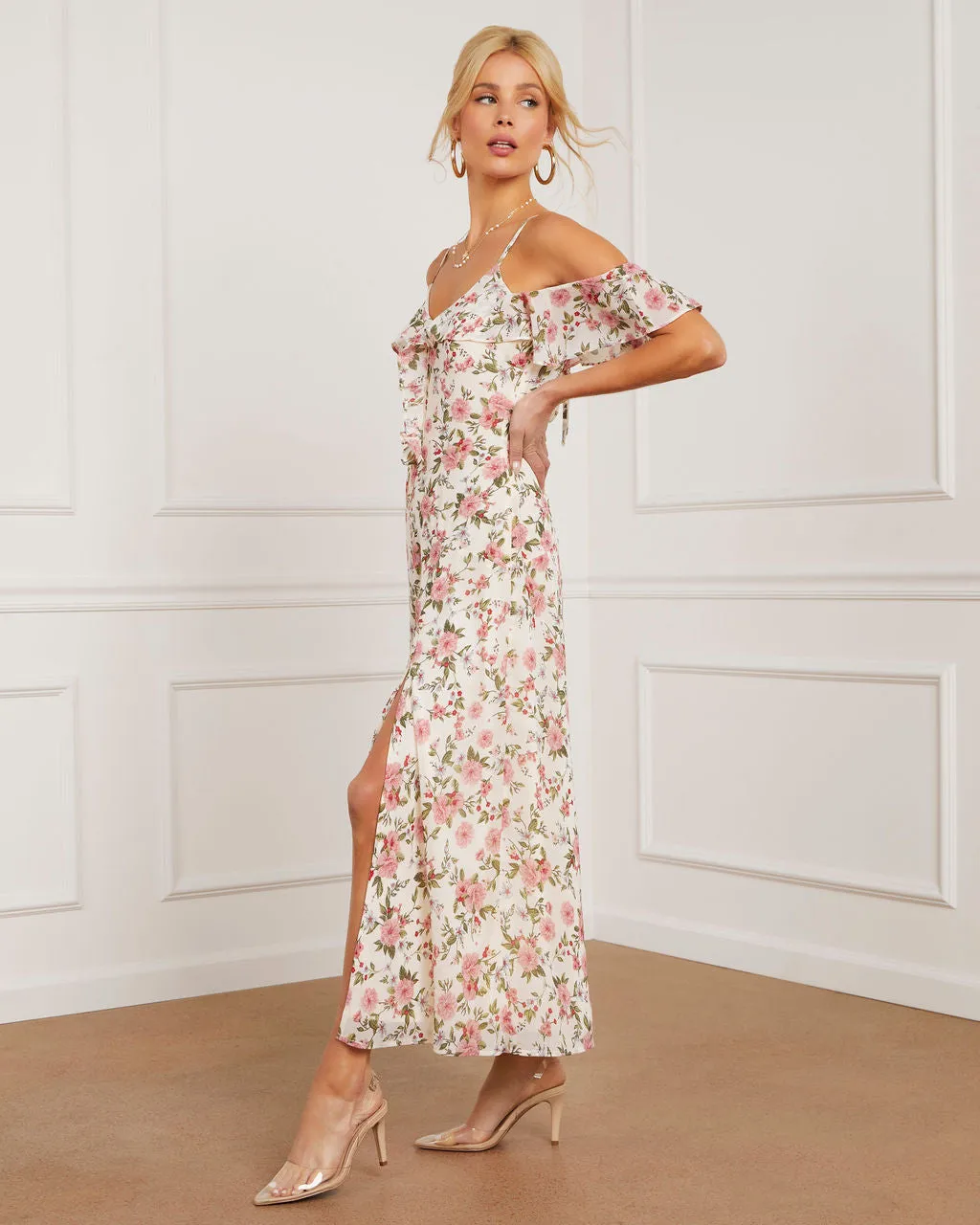 Marissa Floral Midi Dress sold by Vici product image thumbnail 4