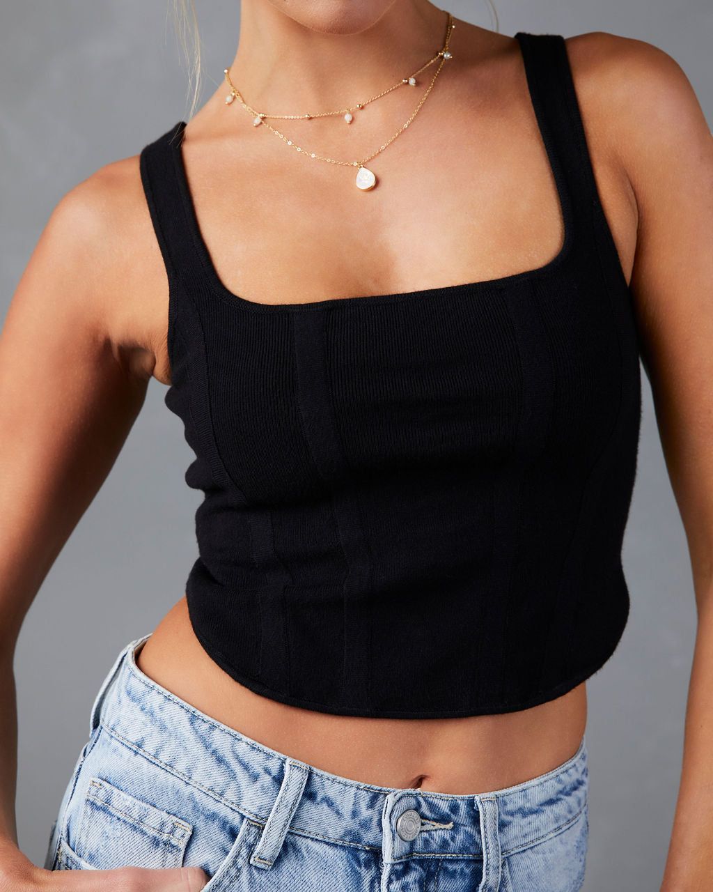 Hyped Up Crop Tank sold by Vici product image thumbnail 3