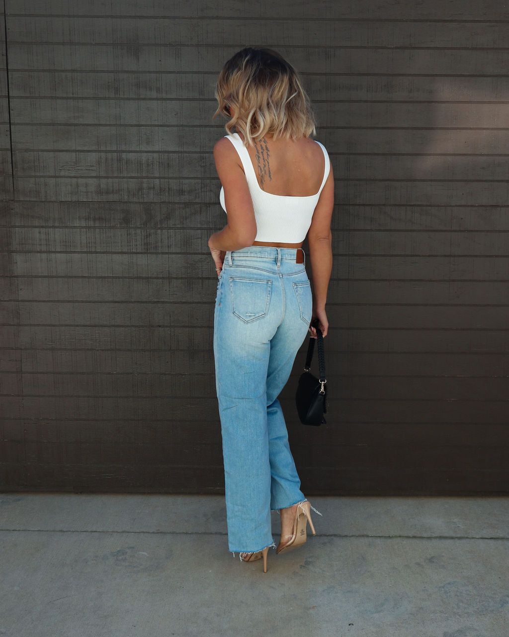 Live In Bliss Ribbed Knit Crop Top sold by Vici product image thumbnail 4