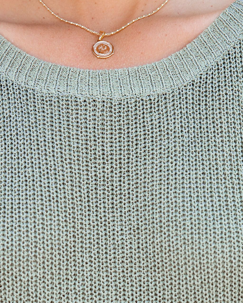 Alma Twist Back Knit Tank - Olive sold by Vici product image thumbnail 4