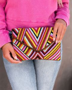 Fun Times Beaded Clutch - Multicolor - FINAL SALE sold by Vici
